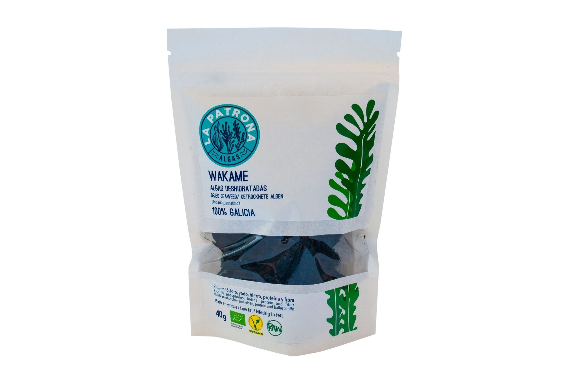 Wakame Alga Deshidratada Eco 40 Gr. 100%galicia