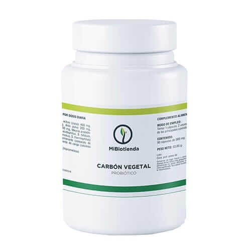 Carbón Activado Con Probioticos  90 Cap. 585 Gr, Mibiotienda