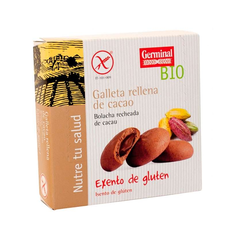 Galletas Sin Gluten Rellenas Crema Cacao 200 Gr. Germinal